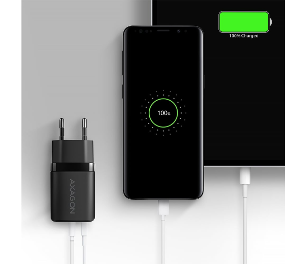 Axagon ACU-PQ30, Sil 30W, 2x port, PD3.0/PPS/QC4+/SFC/AFC/Apple - 1353459 - zdjęcie 2